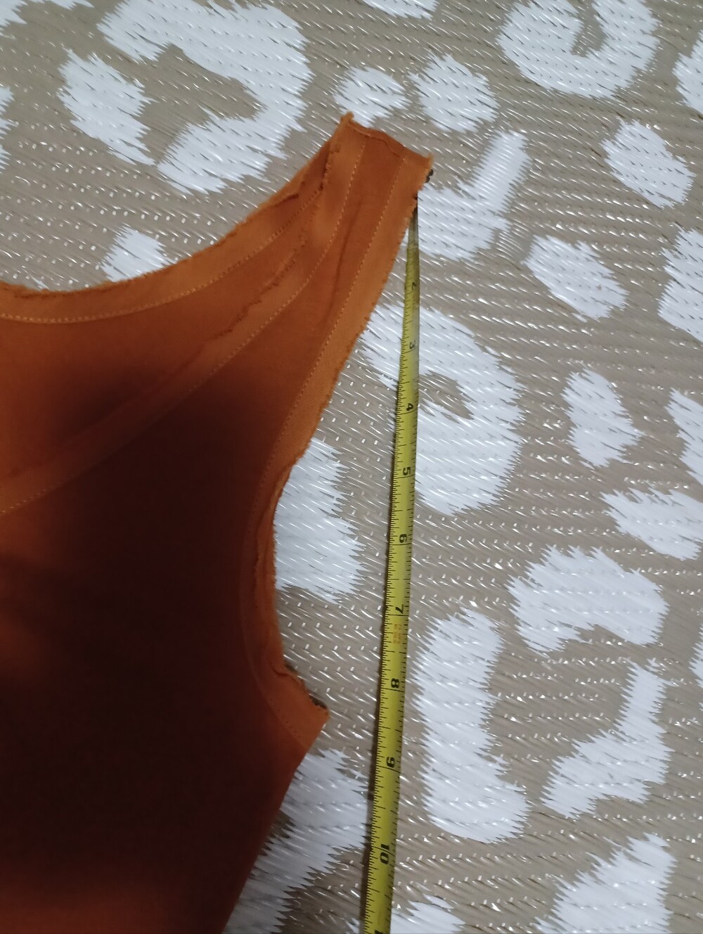Women’s Rust Ruffle Detail Tank Top - Picture 5 of 12